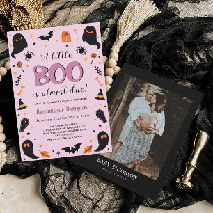 A little Boo Halloween Witch Baby Shower Invitation