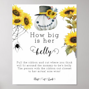A Little Boo How Big is Her Belly Shower Game Poster