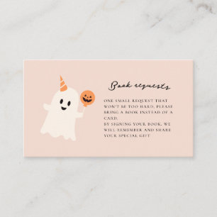 A little Boo is almost Baby Shower Book Request Enclosure Card