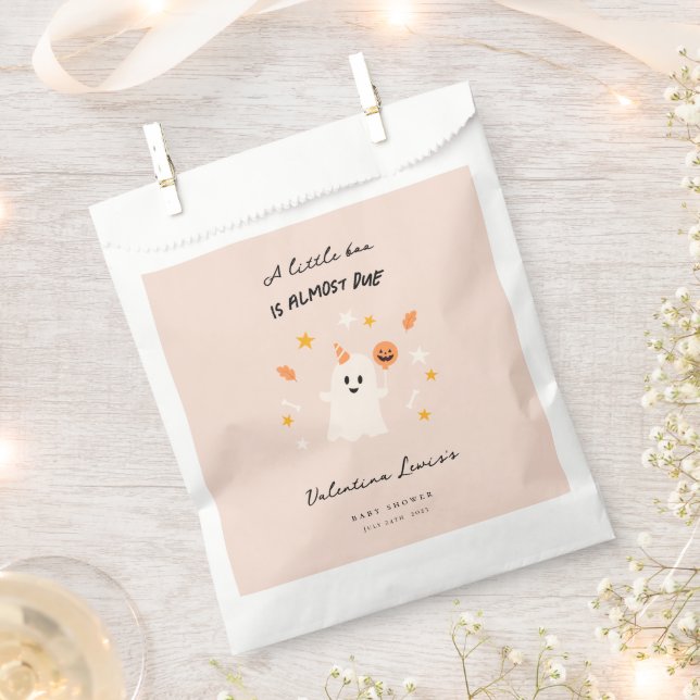 A Little Boo Is Almost Due Baby Shower  Favour Bags (Clipped)