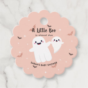  A Little Boo Is Almost Due Baby Shower Ghost Favour Tags