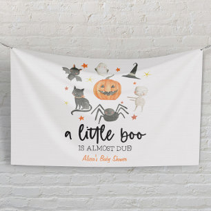 A Little Boo Is Almost Due! Baby Shower Halloween Banner