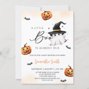 A Little Boo is Almost Due Baby Shower Invitation