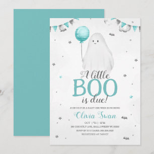 A Little Boo is Almost Due Baby Shower Invitation