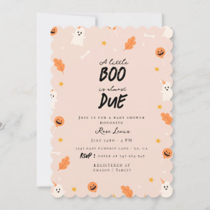 A little boo is almost due baby shower  invitation
