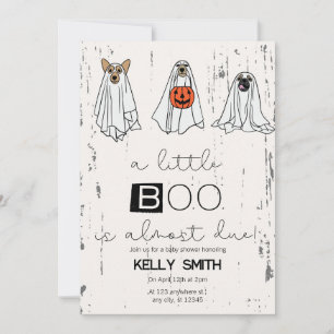 A Little Boo is Almost Due Baby Shower Invitation