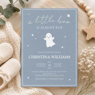 A Little Boo Is Almost Due Baby Shower Invitation
