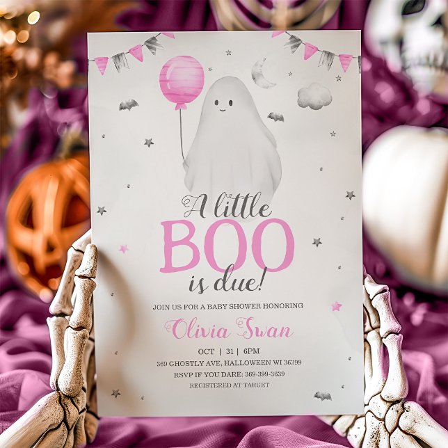 A Little Boo is Almost Due Baby Shower Invitation (A Little Boo is Almost Due Baby Shower Invitation)
