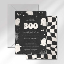 A Little Boo is Almost Due Baby Shower Invitation