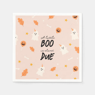 A little boo is almost due baby shower  napkin