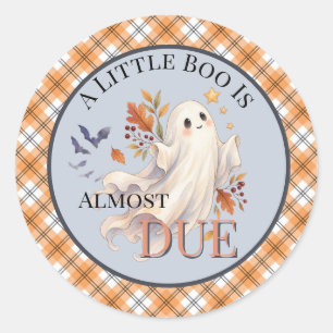 A Little Boo Is Almost Due Baby Shower Stickers