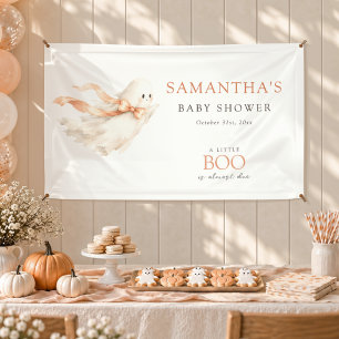 A Little Boo Is Almost Due Baby Shower Welcome Banner
