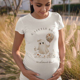 A Little Boo is Almost Due! Boho Ghost Baby Shower T-Shirt