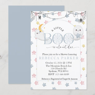 A Little Boo is almost due Boy Baby Shower Invitation