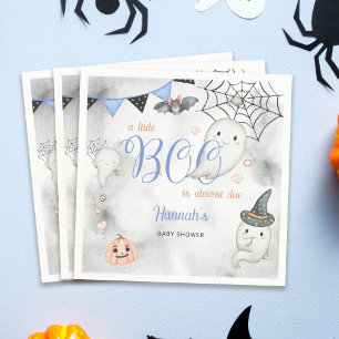 A Little Boo is Almost Due Boy Baby Shower Napkin