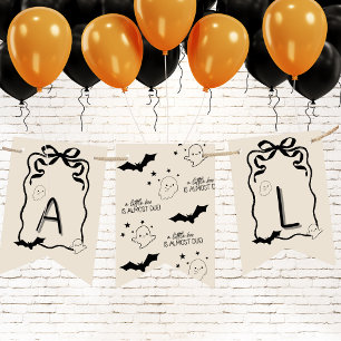 A Little Boo is Almost Due Bunting Flags