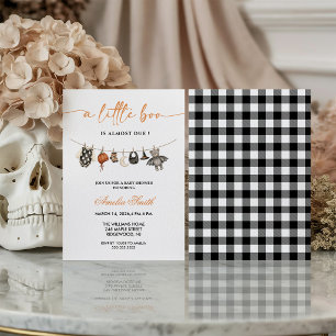 A Little Boo Is Almost Due clothesline Baby Shower Invitation