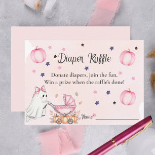 A Little Boo is Almost Due Diaper Raffle Ticket Enclosure Card