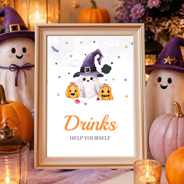 A Little Boo Is Almost Due | Drinks Table Sign (Creator Uploaded)