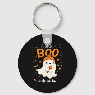 A Little Boo Is Almost Due Expecting Mom Halloween Key Ring