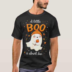 A Little Boo Is Almost Due Expecting Mom Halloween T-Shirt