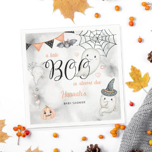 A Little Boo is Almost Due Fall Baby Shower Napkin