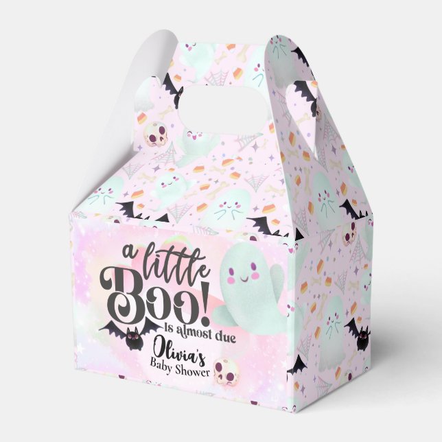 A little boo is almost due favour box (Front Side)