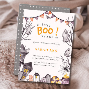 A little Boo is Almost Due Ghost Baby Shower Invitation
