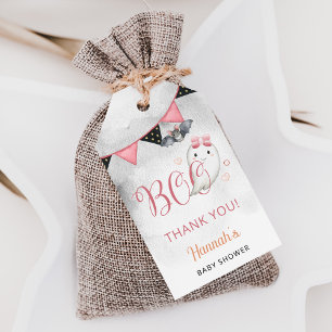 A Little Boo is Almost Due Girl Baby Shower Favour Gift Tags