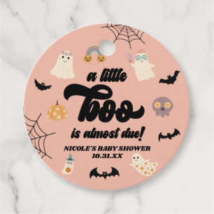A Little Boo Is Almost Due! Halloween Baby Shower Favour Tags