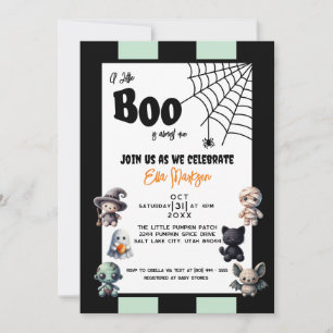 A Little Boo is Almost Due Halloween Baby Shower I Invitation