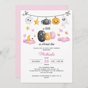 A Little Boo Is Almost Due Halloween Baby Shower Invitation