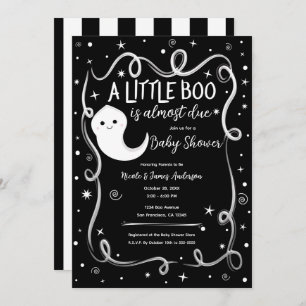 A Little Boo is Almost Due Halloween Baby Shower  Invitation