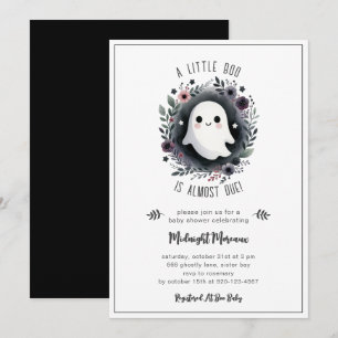 A Little Boo Is Almost Due Halloween Baby Shower Invitation