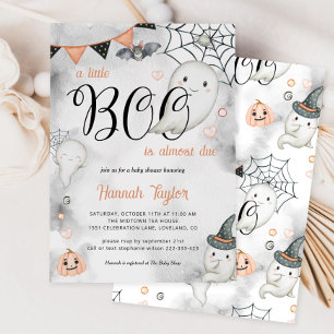 A Little Boo is Almost Due Halloween Baby Shower Invitation