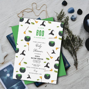 A Little Boo Is Almost Due Halloween Baby Shower Invitation