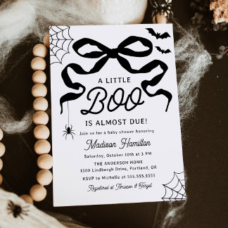 A Little Boo Is Almost Due Halloween Baby Shower Invitation