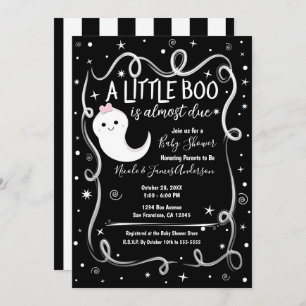 A Little Boo is Almost Due Halloween Baby Shower  Invitation