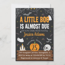 A little Boo is Almost Due Halloween Baby Shower