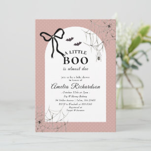 A little boo is almost due Halloween baby shower Invitation
