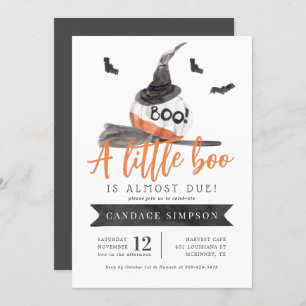 A Little Boo is Almost Due Halloween Baby Shower Invitation