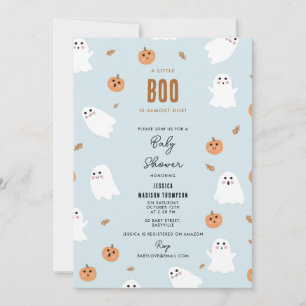 A Little Boo Is Almost Due Halloween Baby Shower Invitation
