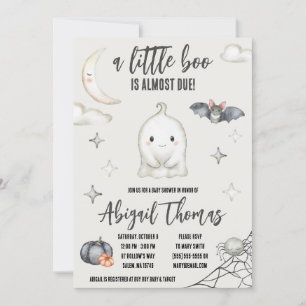 A Little BOO is almost Due! Halloween Baby Shower Invitation