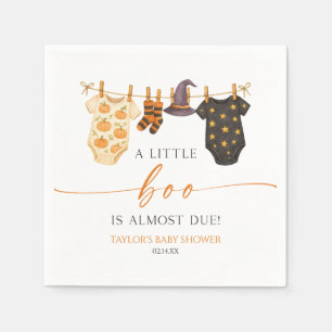 A Little Boo Is Almost Due! Halloween Baby Shower Napkin