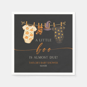 A Little Boo Is Almost Due! Halloween Baby Shower Napkin
