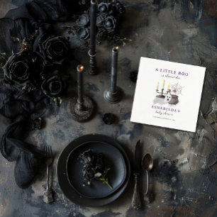 A Little Boo Is Almost Due Halloween Baby Shower  Napkin
