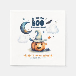 A Little Boo is Almost Due Halloween Baby Shower Napkin