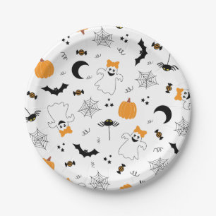 A Little Boo Is Almost Due Halloween Baby Shower Paper Plate