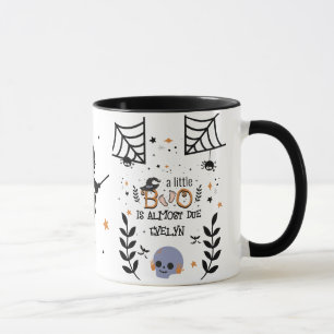 a little boo is almost due Halloween  Mug
