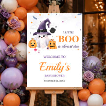 A Little Boo Is Almost Due Halloween Welcome Sign
